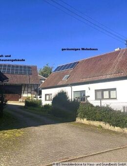 Gepflegte ehem. Hofstelle mit großem Wohnhaus, Stall-/Scheunengebäude in ländlicher Lage - Blaufelden