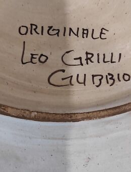 Handbemalter Keramik Teller von Leo Grilli - Köln