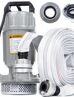 Hochleistungs-Pumpe Schmutzwasser mit 20m Feuerwehrschlauch im Set - Wuppertal