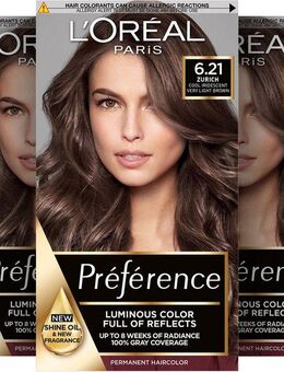 L'ORÉAL PARIS Coloration Préférence, Packung, 3-tlg., mit pflegender Formel
