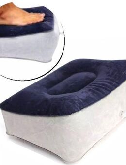 Aufblasbares Fußkissen Fußablage Fußstütze Fußkissen Hocker Fußhocker blau grau  9,90 €* - Villingen-Schwenningen