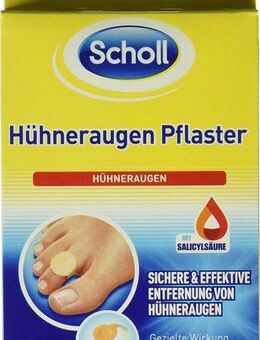 Scholl Hühneraugenpflaster (Set, 8 St., 4 Hühneraugenpflaster und 4 Druckschutzpflaster), Zum Hühneraugen entfernen