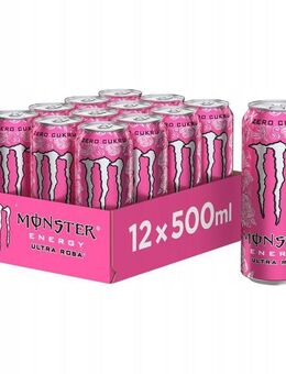 Monster Energy Ultra Rosa - Energetisches Getränk, 500ml (12er-Pack) - Ingolstadt