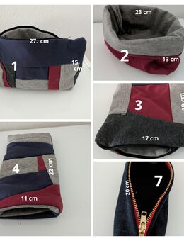 Kleine Taschen Jeans Upcycling. Patchwork Sweatstoff - Osnabrück