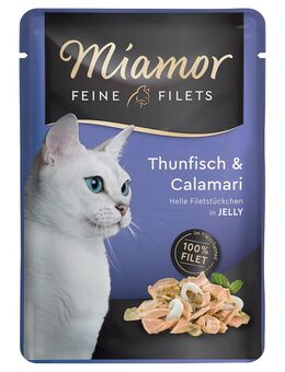 Sparpaket Miamor Feine Filets 24 x 100 g - Thunfisch & Calamari
