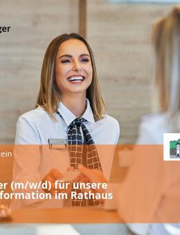 Mitarbeiter (m/w/d) für unsere Tourist-Information im Rathaus - Traunstein