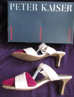 NEU * Pin-up Style * Echt- Leder * High Heels * Pantoletten * Slipper * Sandaletten * Sandalen * Schuhe "Peter Kaiser" Original * Gr. 37,5 * 37½ * 4½ * zart rosè * gold * - Riedlingen