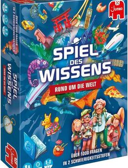 Jumbo Spiele Spiel Spiel des Wissens Rund um die Welt, Familienspiel