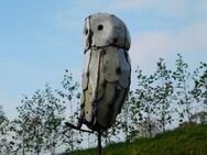 Handgefertigte Eule als Gartenstab - 83 cm - Metall - Heek
