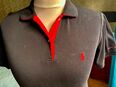 Polo Damenshirt , taliert, Größe 42/44 schwarz mit roter Paspelierung in 45768