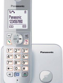 Panasonic KX-TG6811GS Schnurloses DECT-Telefon (Mobilteile: 1, mit Anrufer- und Wahlsperre)
