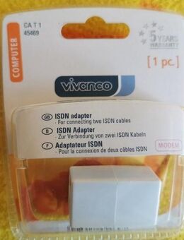 Vivanco ISDN Adapter zum verlängern von 2 Kabeln - Hannover Herrenhausen-Stöcken