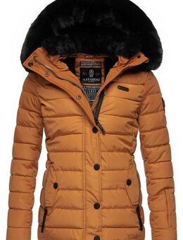 Navahoo Steppjacke Milianaa Edle Winterjacke mit weicher Kunstfell-Kapuze