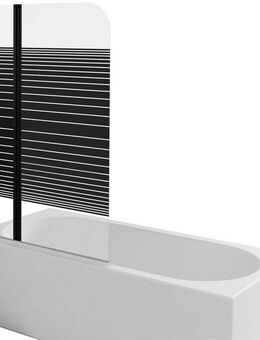Marwell Badewannenfaltwand Black Lines, Einscheibensicherheitsglas, 2-teilig, BxH: 100x140 cm