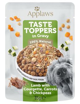 Applaws Taste Toppers in Soße 12 x 85 g - Lamm, Karotte, Zucchini & Kichererbsen