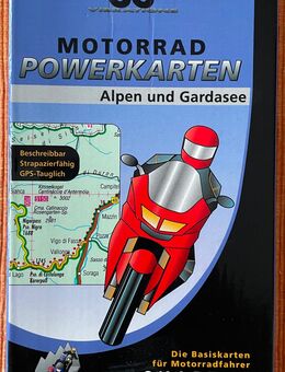 Laminierte Motorrad Landkarten Alpen und Gardasee - Baunatal