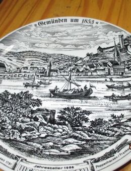 Sammel-/Wandteller, Motiv: Gemünden um 1853 - Giebelstadt