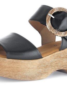 Gabor Sandalette, Sommerschuh, Riemchensandale mit Plateau in Holzoptik