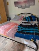 Metallbett schwarz Gold in 38895