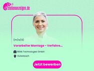 Vorarbeiter Montage - Verfahrenstechnik (m/w/d) - Gütenbach