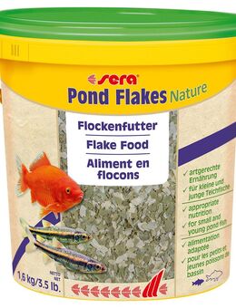 Sera Pond Flakes Nature - Sparpaket: 2 x 10 L