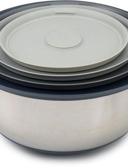 Joseph Joseph Schüssel Nest Prep&Store 100, Edelstahl, (Set, 4-tlg), Edelstahl, Inhalt: 5, 3,8, 2,1, 1,2 Liter