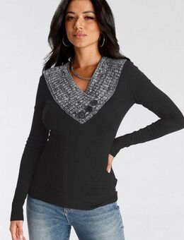 Melrose Strickpullover mit Kontrastkragen