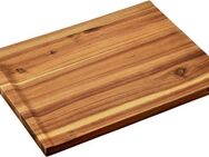KESPER® Schneidebrett Tranchierbrett 28 x 38 cm, Akazie, FSC, Akazienholz, (1-St), mit schräger Schnittfläche für optimalen Saftablauf