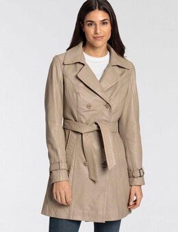 Mauritius Ledermantel GWTaresa (2-tlg., mit Bindegürtel) Leder-Trenchcoat mit Bindegürtel
