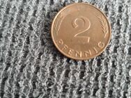 2 Pfennig Münze aus dem Jahr 1989 - Tübingen