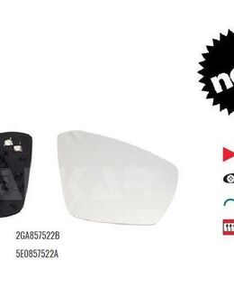 SPIEGELGLAS RECHTS BEH KONV SKODA OCTAVIA 3 KOMBI 5E5 5E0857522B - Dortmund Wickede