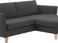 ATLANTIC home collection Ecksofa Mailo L-Form, mit Seitentaschen, Recamiere beidseitig montierbar, Massivholzfüße