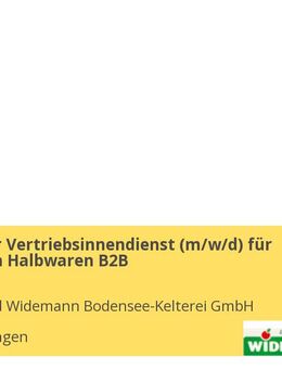 Mitarbeiter Vertriebsinnendienst (m/w/d) für den Bereich Halbwaren B2B - Bermatingen