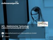 MTL - Medizinischer Technologe Laboratoriumsanalytik (m/w/d) - Erbach (Hessen)