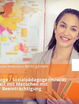 Heilpädagoge / Sozialpädagoge (m/w/d) in der Arbeit mit Menschen mit kognitiver Beeinträchtigung - Berlin