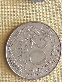 Münze Münzen Umlaufmünze Frankreich 20 Centimes 1976 - Alzey Zentrum