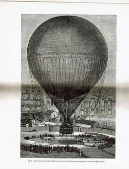 Le grand ballon captif à vapeur -antiquarisch 1879 - Berlin Charlottenburg-Wilmersdorf