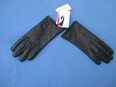 Handschuhe, Stulpen NEU mit ETIKETT * Echt Lamm Napa Leder * Nieten * Finger * Handschuhe * Fingerhandschuhe * Lederhandschuhe mit Futter "Sienna De Luca" Gr. 7,5 schwarz * Silber * in 88499