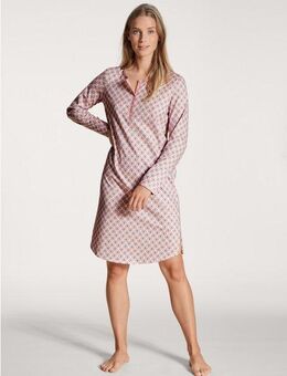 CALIDA Nachthemd Lovely Nights weich, Pure Cotton, Single Jersey Qualität, Knopfleiste, Langarm