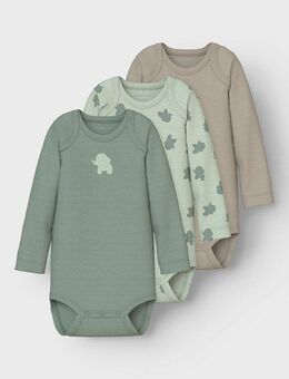 Name It Schlafoverall NBMBODY 3P LS SEA FOAM ELEPHANT NOOS (Packung, 3-tlg)
