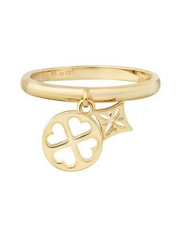 CAÏ Fingerring 925 Silber vergoldet Anhänger Cut-outs