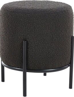 SalesFever Polsterhocker, mit Design-Gestell aus schwarzem Metall