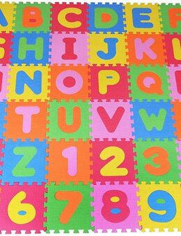Knorrtoys® Puzzle Zahlen und Buchstaben, 36 Puzzleteile, Puzzlematte, Bodenpuzzle
