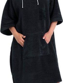 my home Badeponcho Lillou, ideal für Sauna, Spa & im Urlaub, Langform, Microfaser, Kapuze, ohne, weich und kuschelig, Fleece, Unisex, für Damen und Herren, Surfponcho