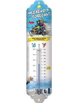 Schönes Thermometer MOTOmania Weekend Forecast Biker Motorrad - München