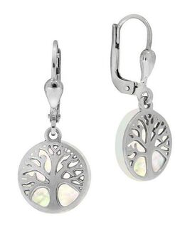 Vivance Paar Ohrhänger 925/- Sterling Silber rhodiniert Lebensbaum