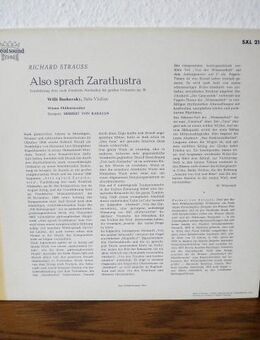 Herbert von Karajan-Wiener Philharmoniker-Also sprach Zarazhustra-Vinyl-LP,DECCA,50/60er Jahre - Linnich