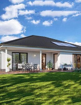 Winkelbungalow, Preis inkl. Grundstück, massiv gebaut - Damflos