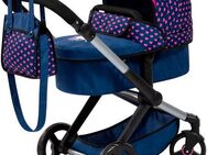 Bayer Kombi-Puppenwagen Xeo, blau/pink Einhorn
