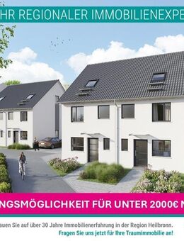 Massive Doppelhaushälfte mit Grundstück im Komplettpaket, und Finanzierungsmöglichkeit für unter 2000€ monatlich! - Bad Friedrichshall